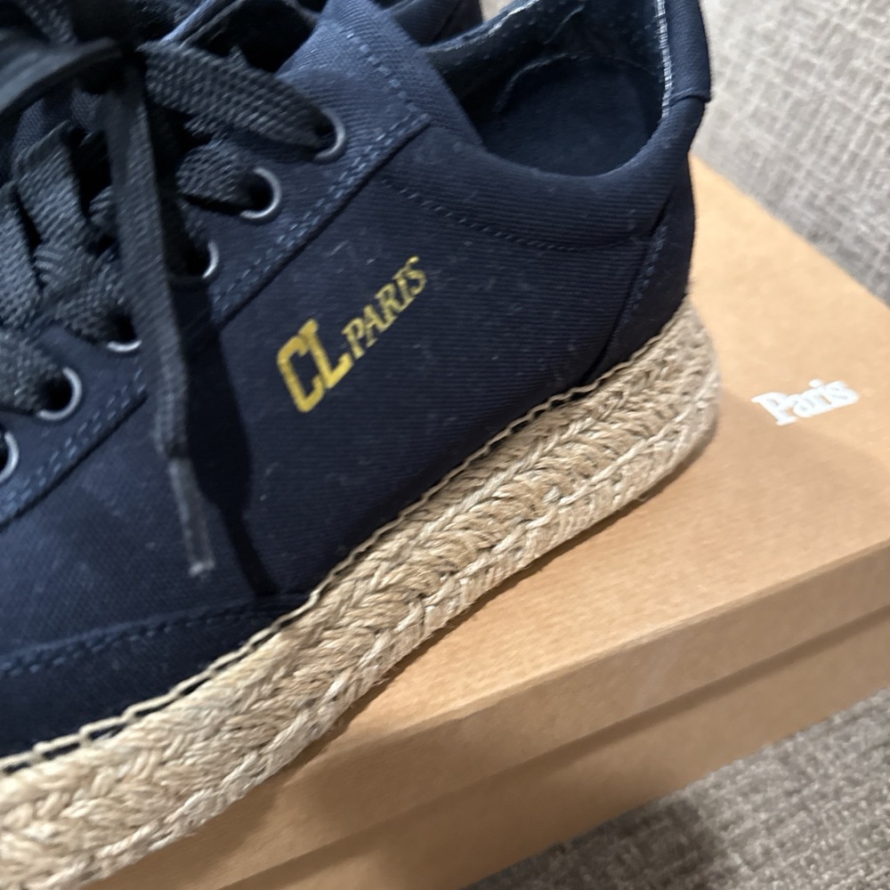 Christian Louboutin Dark Blue Espadrille Sneakers - Picture 4 of 8